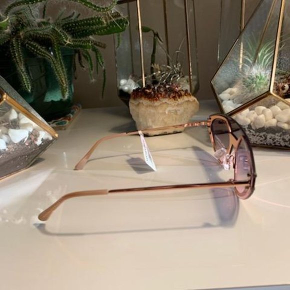 Martha Stewart Goldtone Shield Sunglasses main image 4
